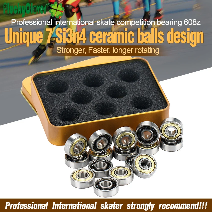 PluckyClover Abec11 608 керамические шарикоподшипники роликовые коньки туфли 7 шариковый