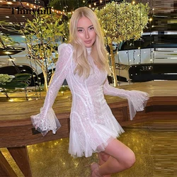 Elegant Lace Long Sleeves Princess Wedding Dresses Short High Neck New Mini Evening Boho Bridal Gowns Bride Dress Vestidos