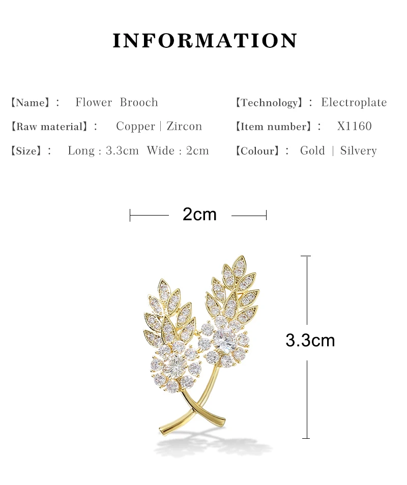 Vintage Leaves Brooches for Women Elegant Suit Dress Flower Brooch Pin Fashion Jewelry High Quality Party Accessories Gift