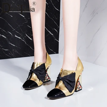 

DORATASIA New Luxury Brand Runway Show Shoes Elegant butterfly-knot Pumps Women Unique Fashion High Heels Dress Shoes Woman