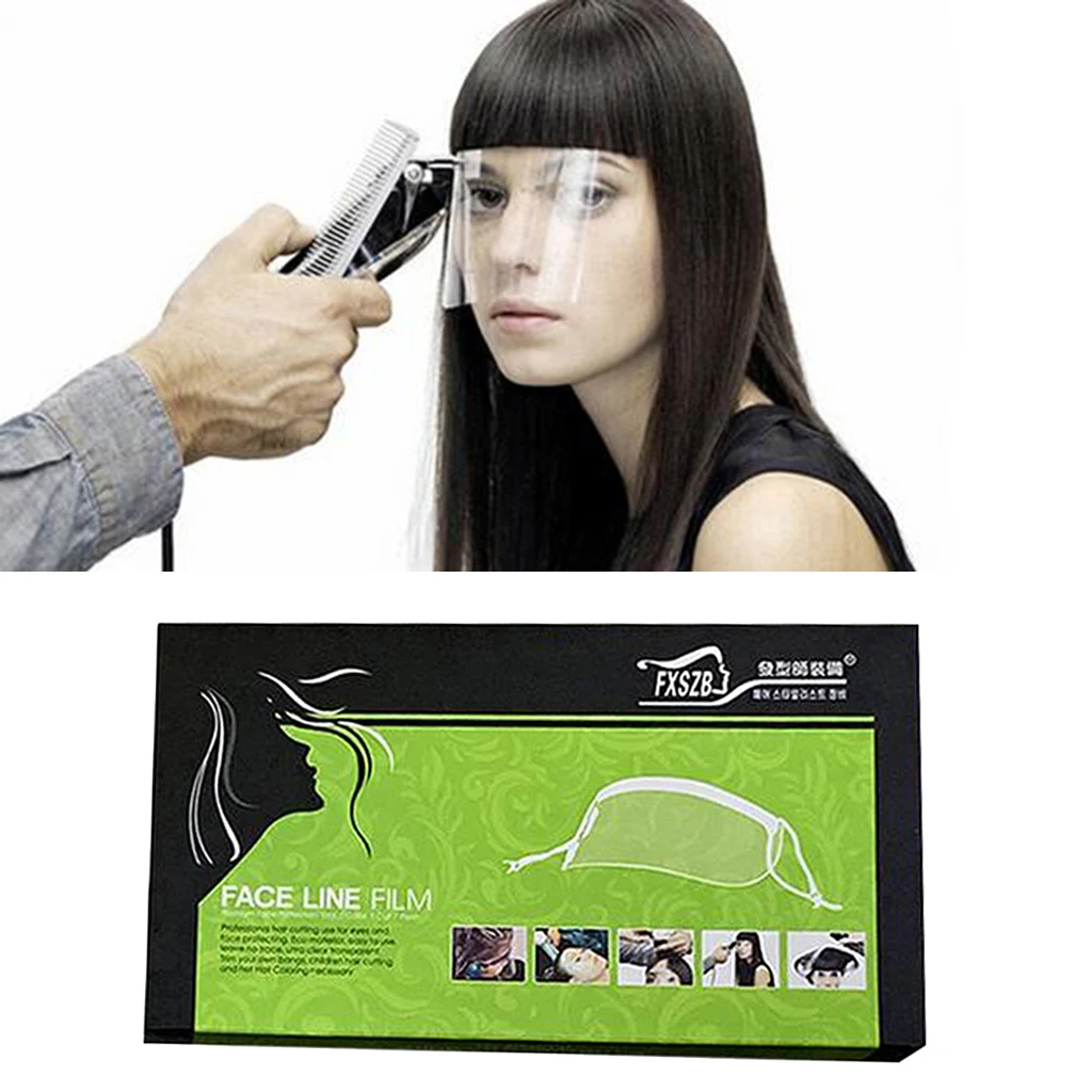 50Pcs Disposable Face Hairspray Shield Mask Hair Cutting Bang Trimmer Tool Shield Face Eye Protector