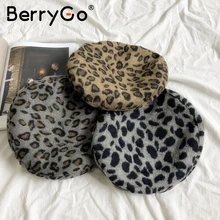BerryGo элегантный Леопардовый женский берет шляпа Повседневная теплая уличная берет шапка Кепка эластичная Дамская мода осень зима Берет шапочка