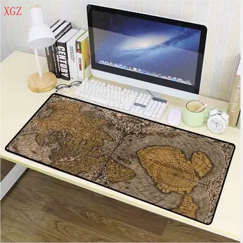 

XGZ 700*300mm Old Map Rubberized Mouse Pad Game Mouse Pad Large Cartoon Anime Rubber Mouse Pad Key Carpet Desk Mat