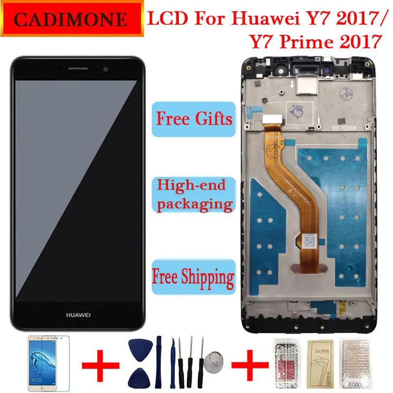 5 &quotдля huawei Y7 2017 Prime ЖК дисплей сенсорный экран Digiziter Для с рамкой TRT L21 LX1|Экраны для