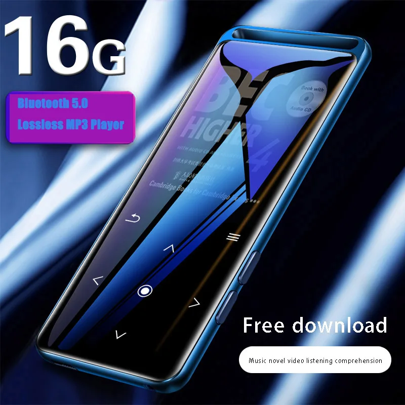 Классный Bluetooth 5,0 без потерь MP3-плеер 16 Гб HiFi аудио Walkman с FM радио Электронная книга Диктофон MP3 музыкальный плеер