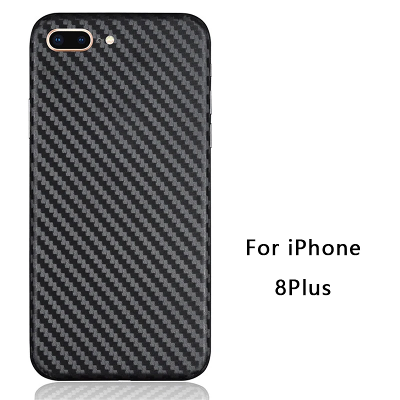 Роскошная наклейка из углеродного волокна на заднюю панель для iPhone 11 Pro Max 11 Pro 11X7 8 Plus прочная наклейка s для iPhone 6S 6 7 8 XR XS MAX - Цвет: For iPhone 8 Plus