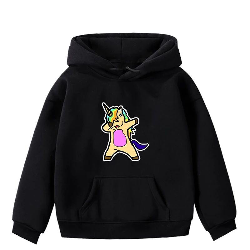 Hoodies 18 Unicorn Print Boys Girls Hoodies Clothes Children Winter Thick Sweatshirts Toddler Casual infant Kids Plus Velvet Tops Costume - Цвет: Hoodies 18