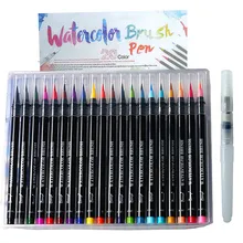 20 цветов Премиум Мягкая вода цвет кисти ручка маркеры ручки для начинающих кисть для эскиза Рисование манга комический почерк