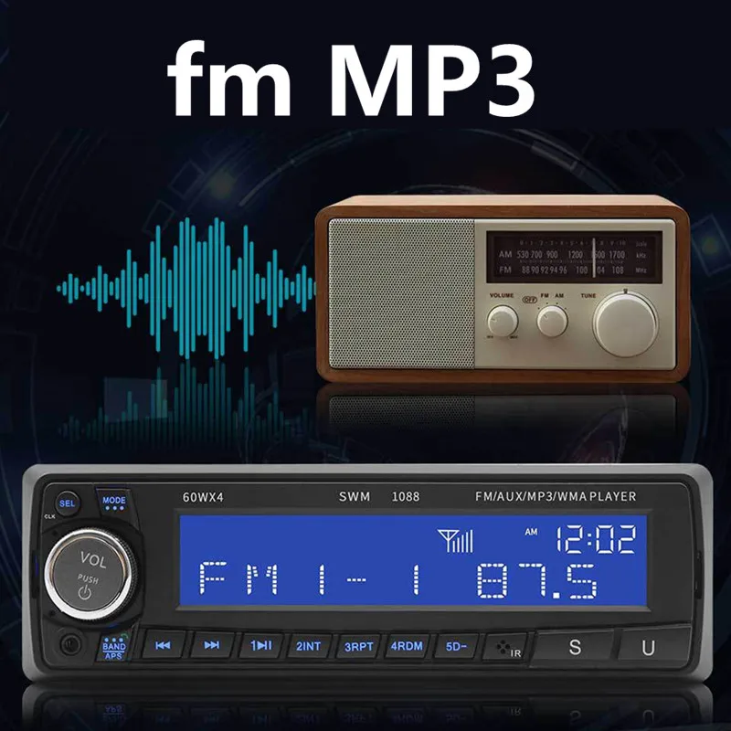 Автомобильный MP3 стерео приемник плеер Bluetooth автомобильный аудио-музыка AUX SD TF карта USB Play fm-передатчик радио модулятор DVD ремонт