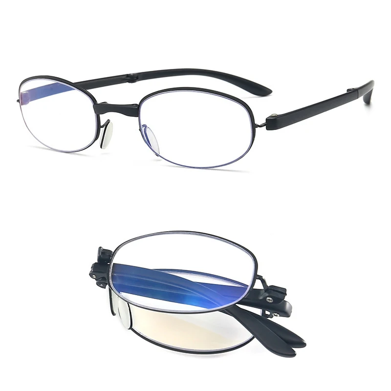 Складной Анти-синий светильник очки для чтения прогрессивные Мультифокальные 360 градусов кольцо фокус дальнозоркости чтения очки ультра светильник