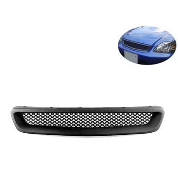 

Auto Accessories 73CM Car Front Bumper Hood Grill Matte Black For 99-00 Honda Civic JDM Type R Center Grille Grill Car Styling