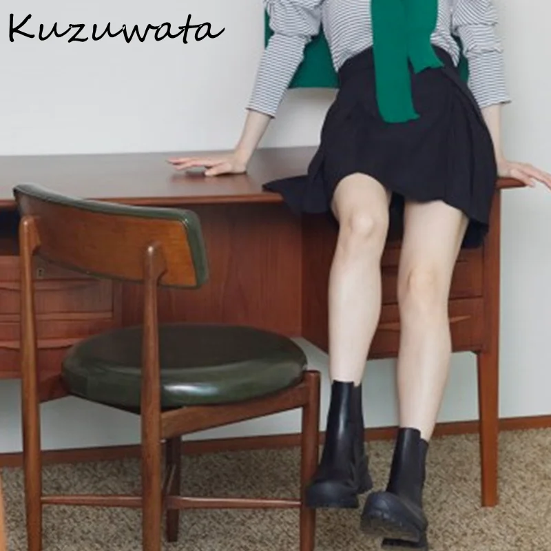Kuzuwata 2021 Осенняя Новая женская юбка японский темперамент приталенная с высокой