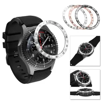 

For Samsung S3 Front With drill Watch Ring Adhesive Cover Anti Scratch Stainless Smart Wristband Accessories 5.13