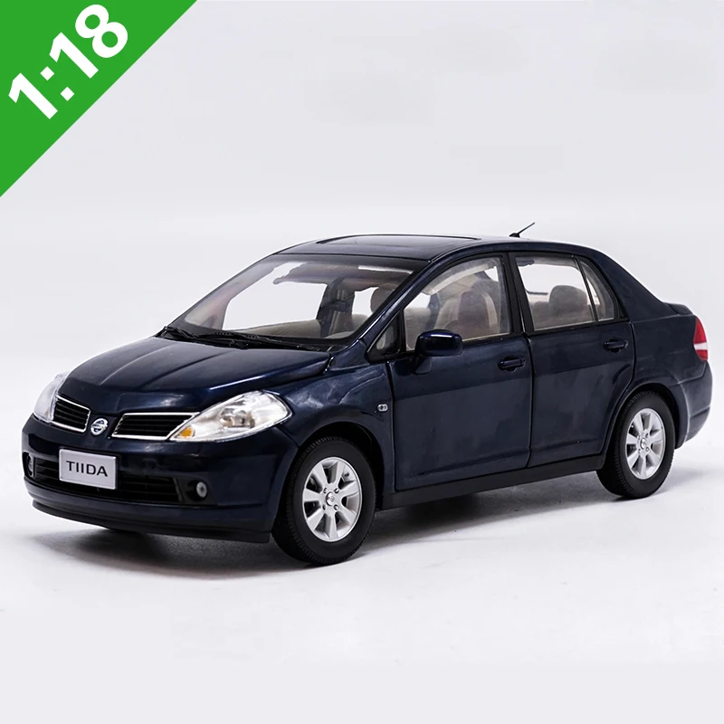 Оригинальная коробка 1:18 высокотщательная модель NISSAN TIIDA Sedan автомобиля из сплава