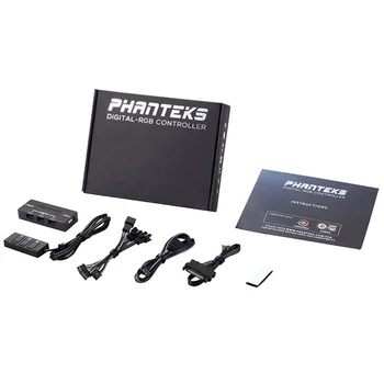 

5V 3pin Magnetic Case Fan Sync Motherboard Accessories RGB Controller Hub Light Strip Spliter With Remote Control Professional