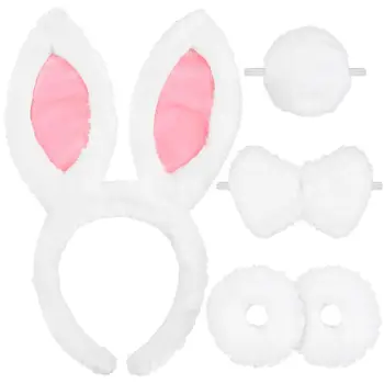

Rabbit Ear Comfortable Lovely Elastic Headband Head Loop Costume Accessories Bunny Dress Set for Animal Party Adults Cosplay
