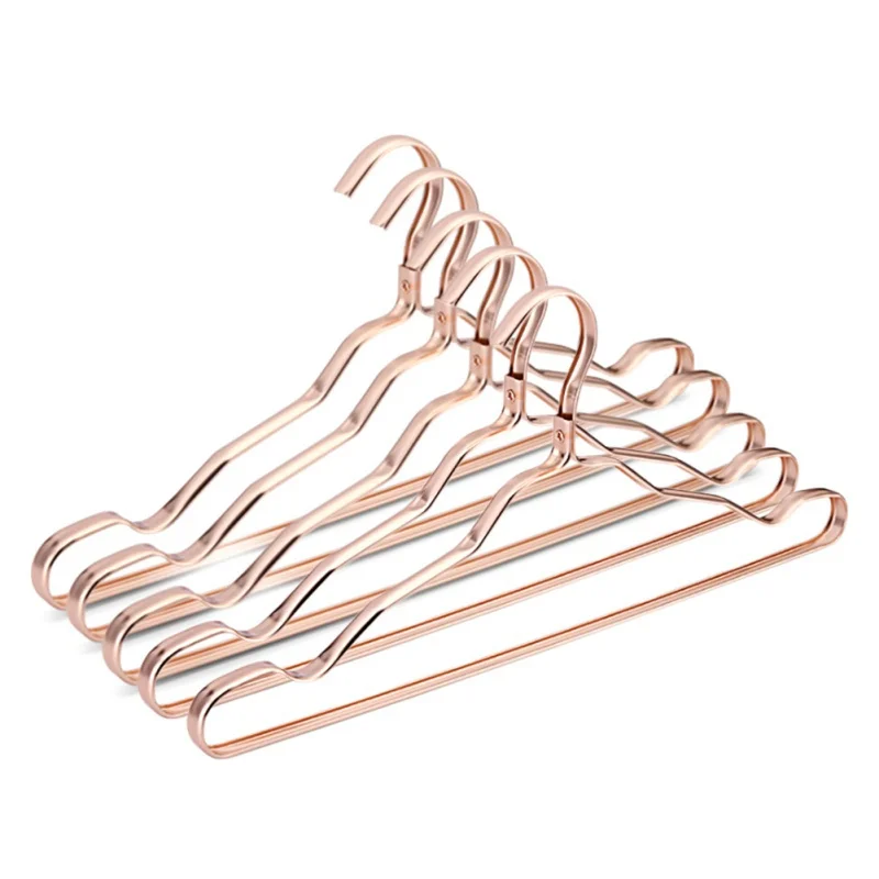 

Space Aluminum Anti-skid Hanger Bedroom Advanced Texture Metal Hanger Storage Rack Cabinet Closet Drying Rack Rool for Clothes