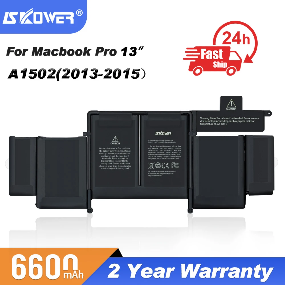 Аккумулятор SKOWER для ноутбука Apple Macbook Pro 13 15 дюймов A1278 A1286 A1398 A1502 ноутбук A1322 A1321 A1494
