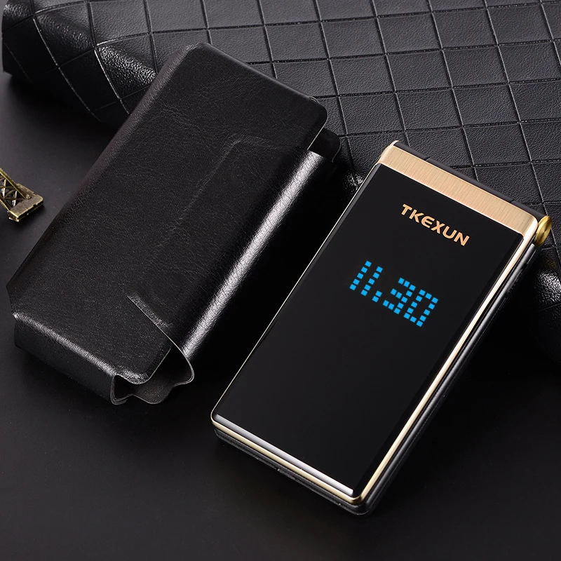 Раскладной двойной экран 2 8 &quotоригинальный русская клавиатура дешевые Senior Touch