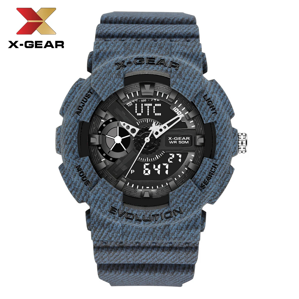 X-GEAR фирменные мужские спортивные часы модные хронографические