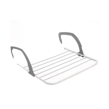 

1pc Stainless Steel Drying Shoe Rack Portable Multi-Function Window Laundry Balcony Towel Clothes Diaper Dryer Storage Rack Home
