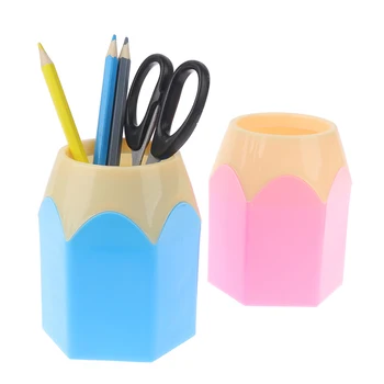 

1pc Creative Pen Vase Pencil Pot Makeup Brush Holder Stationery Desk Tidy Container Office Supplies Color Randomly