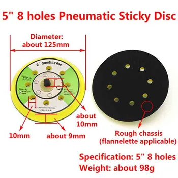 

5/6Inch Flocking Sandpaper Sucker Pneumatic Sanding Pad For Polishing Grinding Furniture, Wood Products, Automobiles