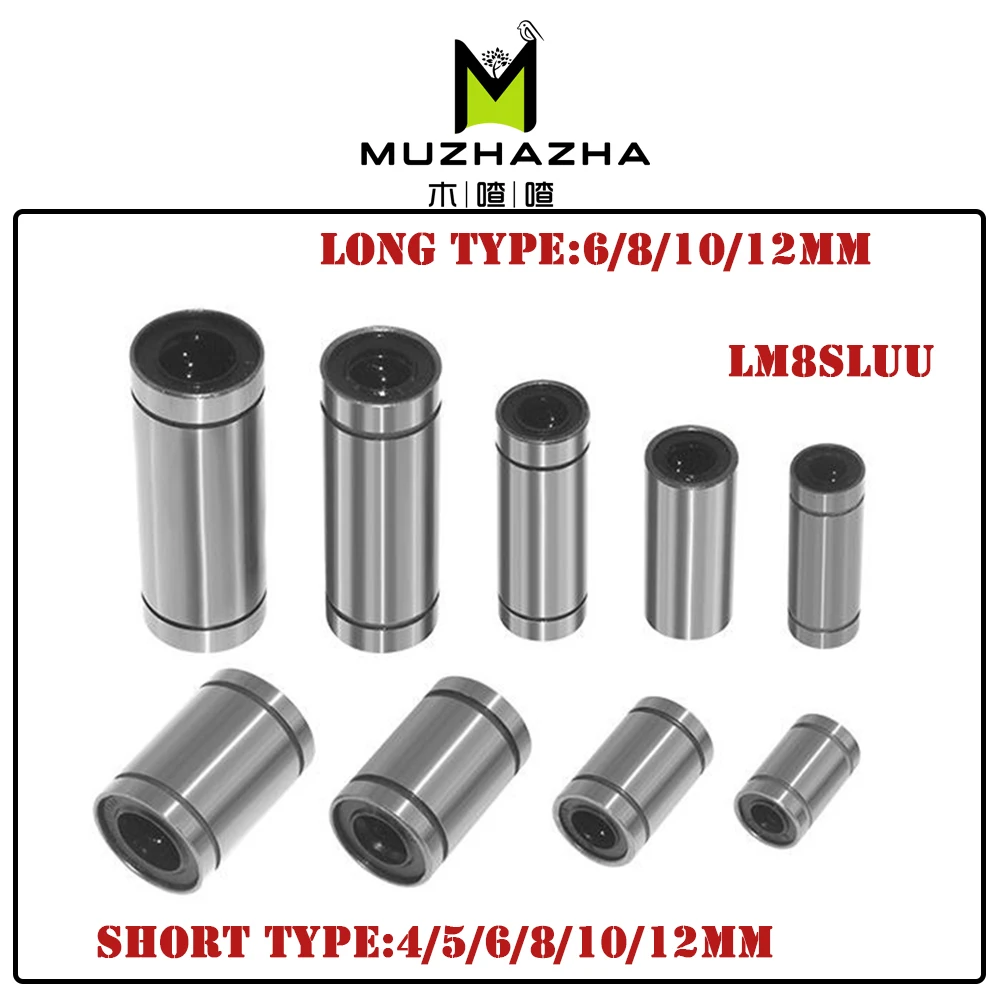 Детали для 3D принтера LM8UU LM10UU LM6UU LM12UU линейная втулка 8 мм ЧПУ линейные подшипники