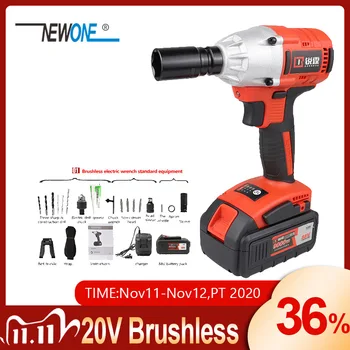 

21V Brushless Electric Wrench Impact Wrench Socket Wrench 350N.m 4.0 Battery Hand Drill Installation Power tool Accessory