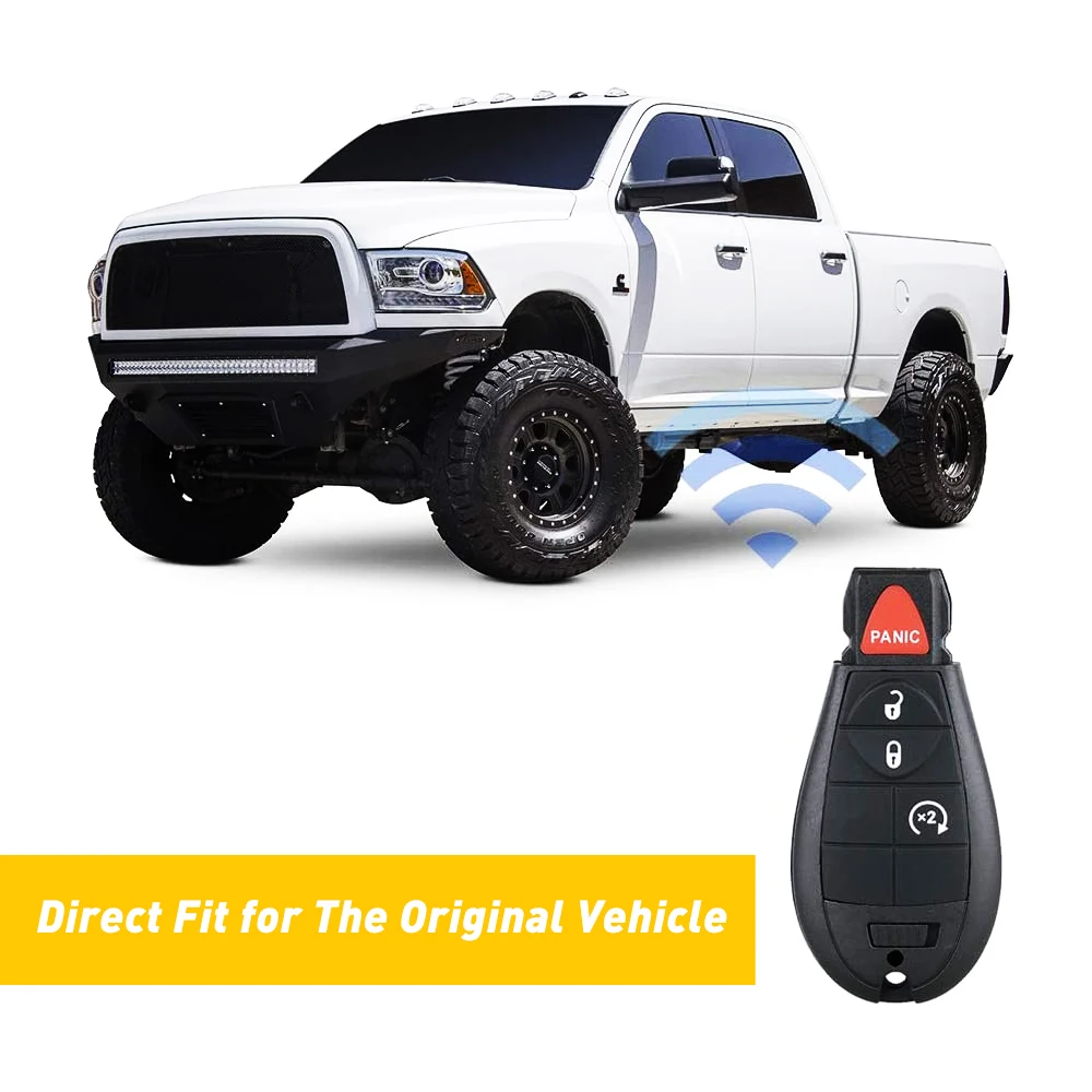 2PCS REMOTE START CAR KEY AUTO CONTROL KEYS FOB CAR ACCESSORIES FOR 2009 2010 2011 2012 FOR DODGE RAM 1500 2500 3500