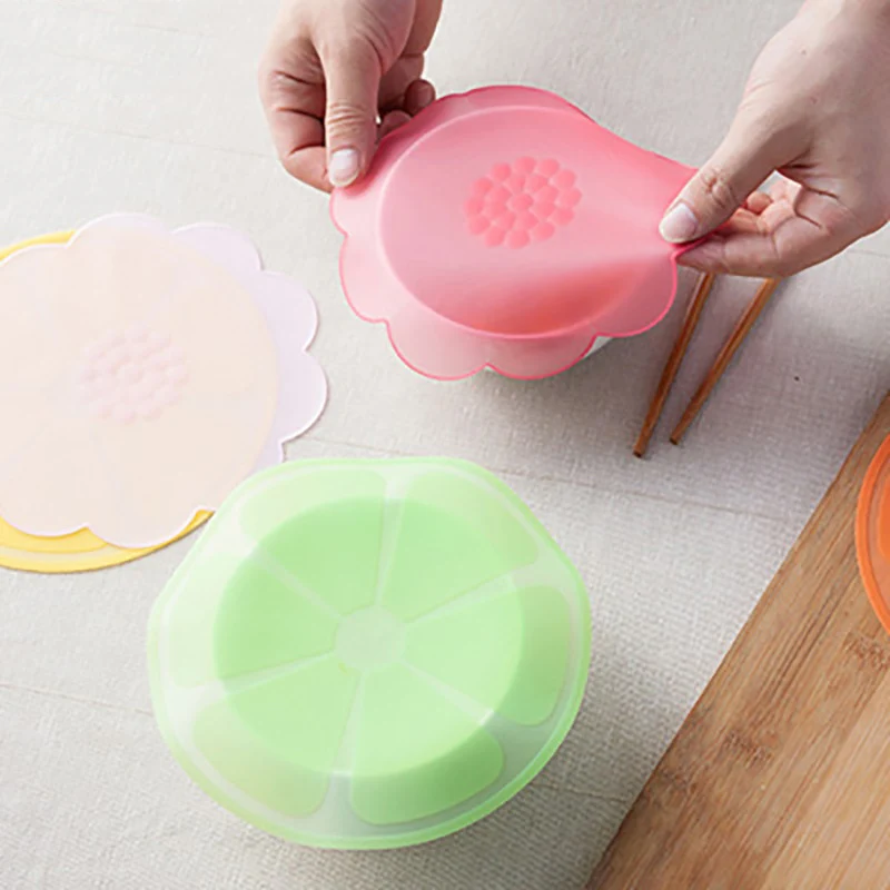 GH Fresh Keeping Kitchen Tools Silicone Food Saran Wrap Reusable Seal Cover Stretch Fresh Keeping Kitchen Storage