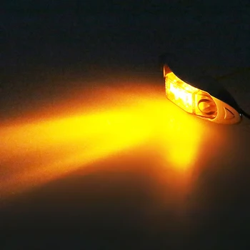 

Amber Lamps Bulbs Luminous Side Marker Lights Lens Signal Driving Parts 10pcs Kit LED Set Clearance Truck Trailer