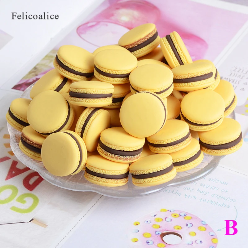 6PCS Simulation Macaron Model Fake Cake Cream Snack Children Shooting Props Wedding Dessert Window Decoration Ornaments 2
