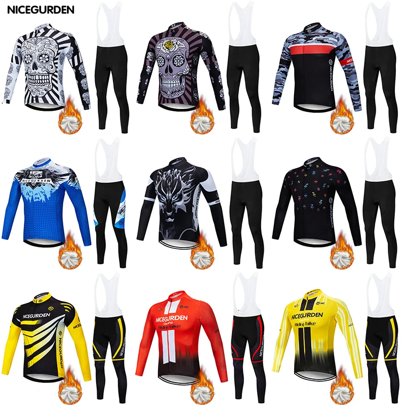 

Mountain bike cycling wear men's professional 2020 winter warm and windproof wool long-sleeved suit mountain bike cycling wear
