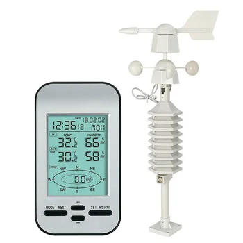

433mhz Wireless Weather Station Clock Wind Speed Direction Sensor Temperature WWO66