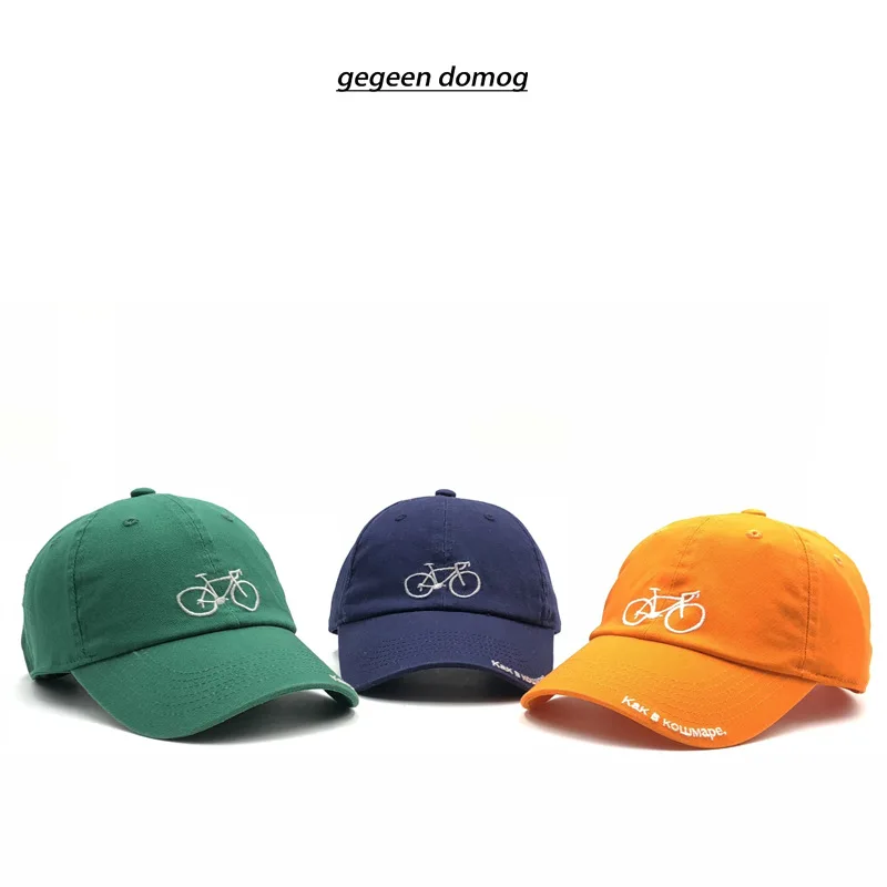 

European And American Streets Washing Cricket-cap Hat Orange Korean-style Retro Made INS Online Celebrity Soft Top Curved Brim