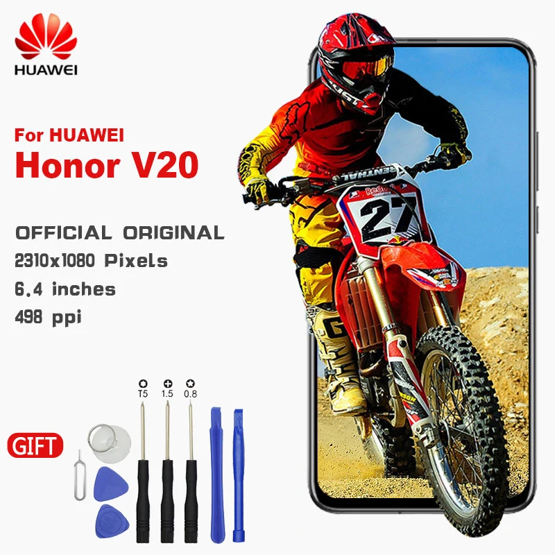 

HUAWEI LCD Touch Screen with Frame Original Display For Huawei Honor V20 View 20 PCT-AL10 PCT-L29 Replacement LCDs Display