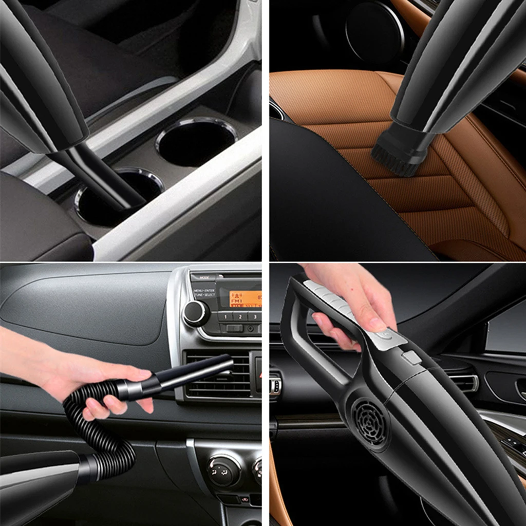 Car Vacuum Cleaner with LED Light, DC12-Volt Wet/Dry Portable Handheld Auto Vacuum Cleaner for Car, 5 Meters Cord