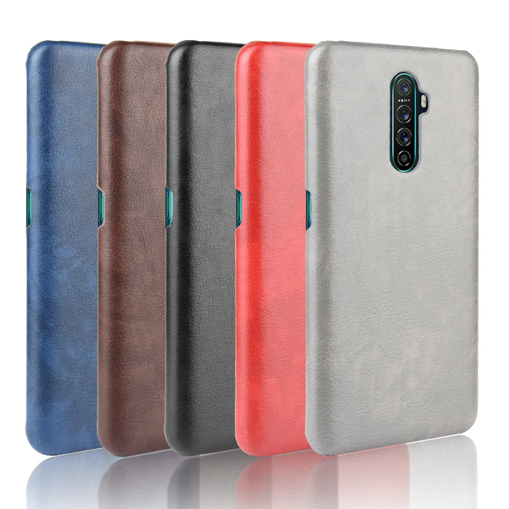 Для Oppo Realme X2 Pro чехол бизнес Litchi узор из искусственной кожи Жесткий PC задняя крышка для Reno ACE X2Pro телефон Coque(N1111