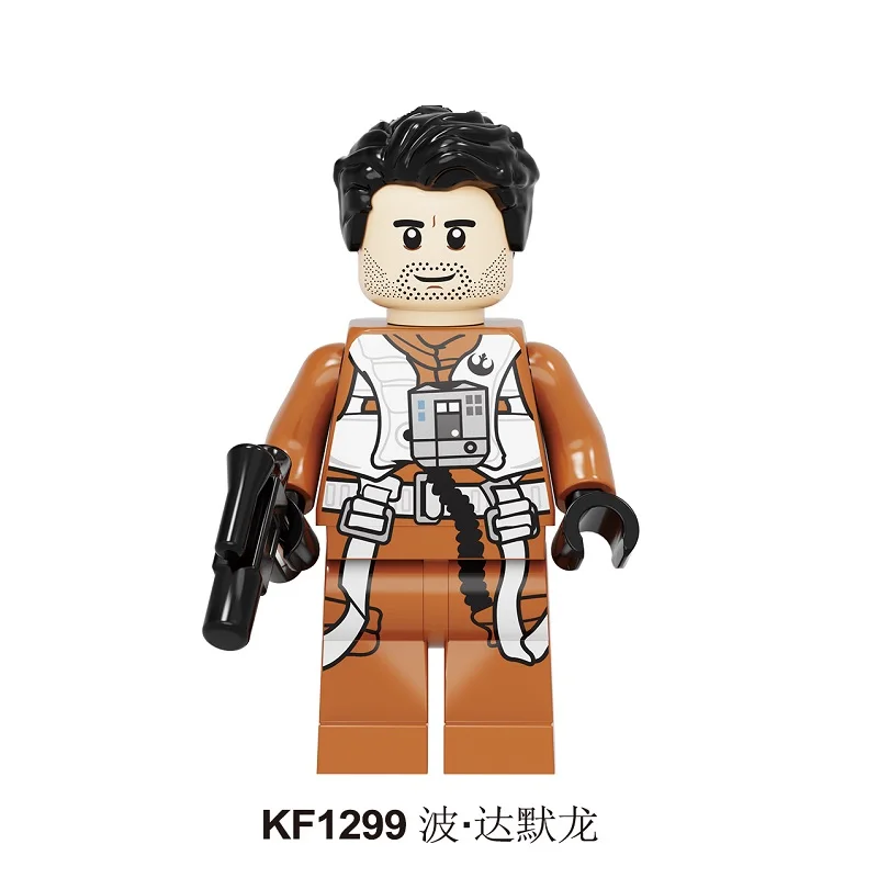 Legoed Building Blocks Space Yoda Baby Darth Vader Rey PoE Dameron Mandalorian Jango Fett Figures For Children Toys KF6111A