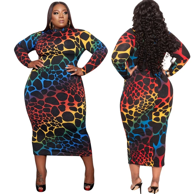 High Elastic Leopard Printed Women's Flexible Plus Size XL-5XL One