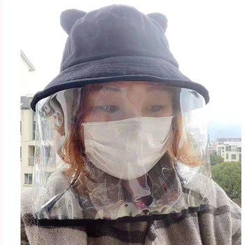 

Protective Mask Hat Safety Reusable Anti Saliva Dustproof Sprayproof Isolation Sun Protective Outdoor Cap Breathable Face Cover
