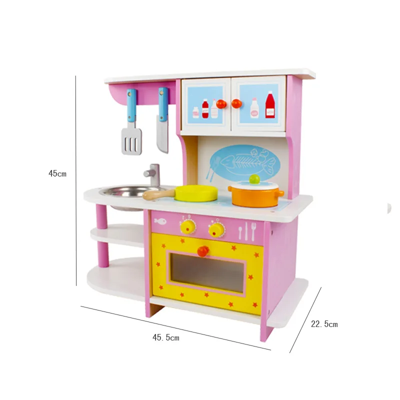  Wooden Play House Kitchen Toy GIRL'S Cooking Cook Kitchenware Tableware Children Play House Toy Set - 4000267360860