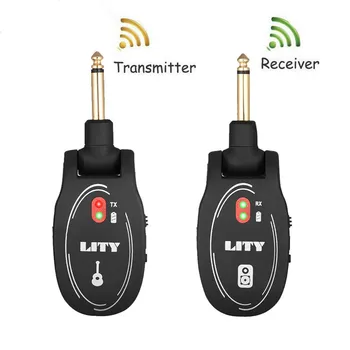 

UHF 809MHz Guitar Wireless System Transmitter Receiver Built-in Rechargeable