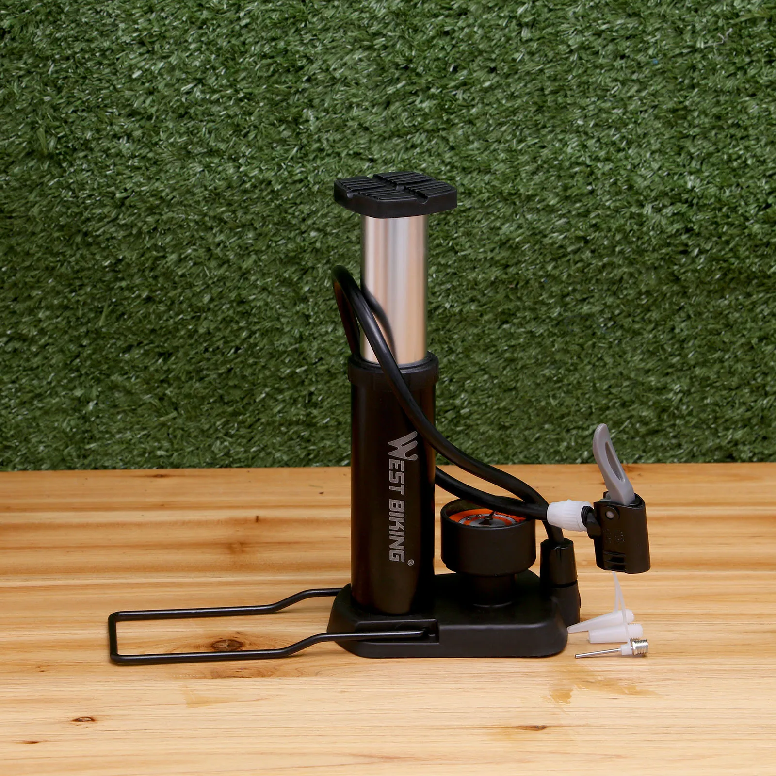 Bicycle Foot Pump 120Psi High Pressure Portable Bike Pump Ultra-light with Barometer Cycling Inflator Foot Bomba de ar bicicleta