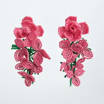 

Ladyfirsy ZA 23 Design Metal Enamelled Earrings Dangle Earrings with Irregular-Shaped Enamelled Pendants Ear Prom Accessory