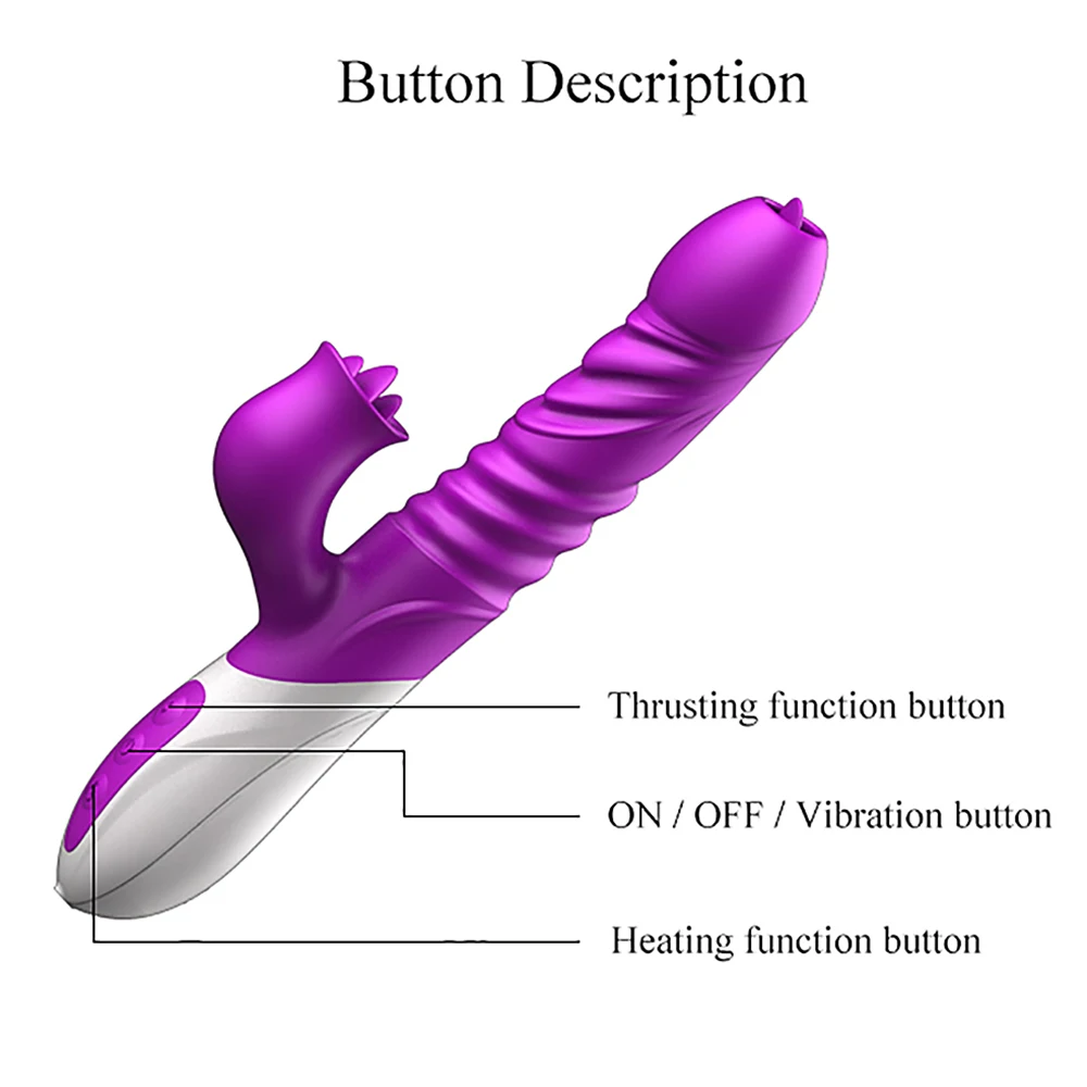 Gode ​​télescopique Vibr jouets sexuels érotiques pour femmes Double langue léchant 10 vitesses G Spot produits pour adultes Clito_voghion.com