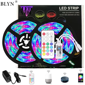 

10m LED Strip Lights Smart WiFi Alexa RF Remote RGB Light Strips Multi Colors Tape App Control Music Sync for Party Home Bedroom