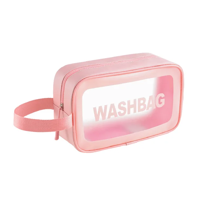 Women's Cosmetic Bag Female 2021 New Portable Travel Waterproof Large Capacity Storage Box Fashion Makeup Toiletry Bag Organizer Medium Pink