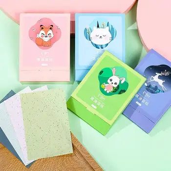 

100PCS Protable Absorbent Paper Oil Control Wipes Green Tea Rose Absorbing Sheet Matcha Oily Summer Face Cleaning Tool